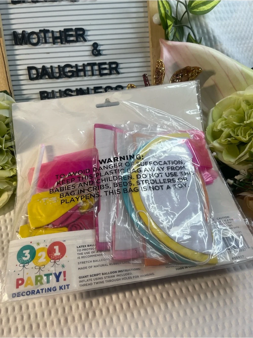 321 Party Hello Birthday Decorating Kit Balloons Garland Honeycomb Party Decor